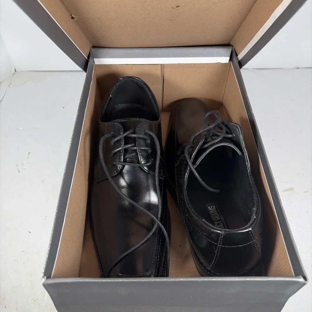 Size 7 Stacy Adams Drake Black Leather‎ 20130 Dress Shoes